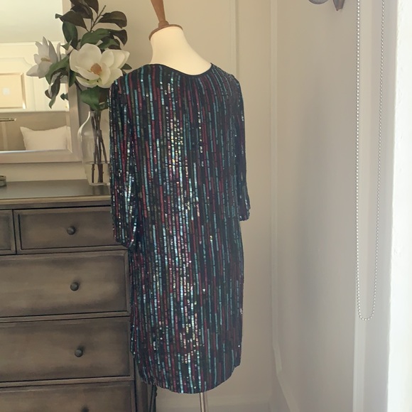 Velvet by Graham & Spencer Sequined Shift Dress - Picture 4 of 11